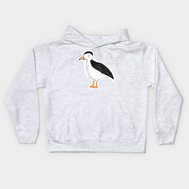 Puffin Kids Hoodie by Charlotsart